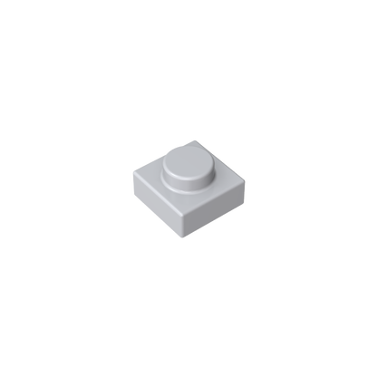 1x1 Grey standard studded plate reference; one example piece