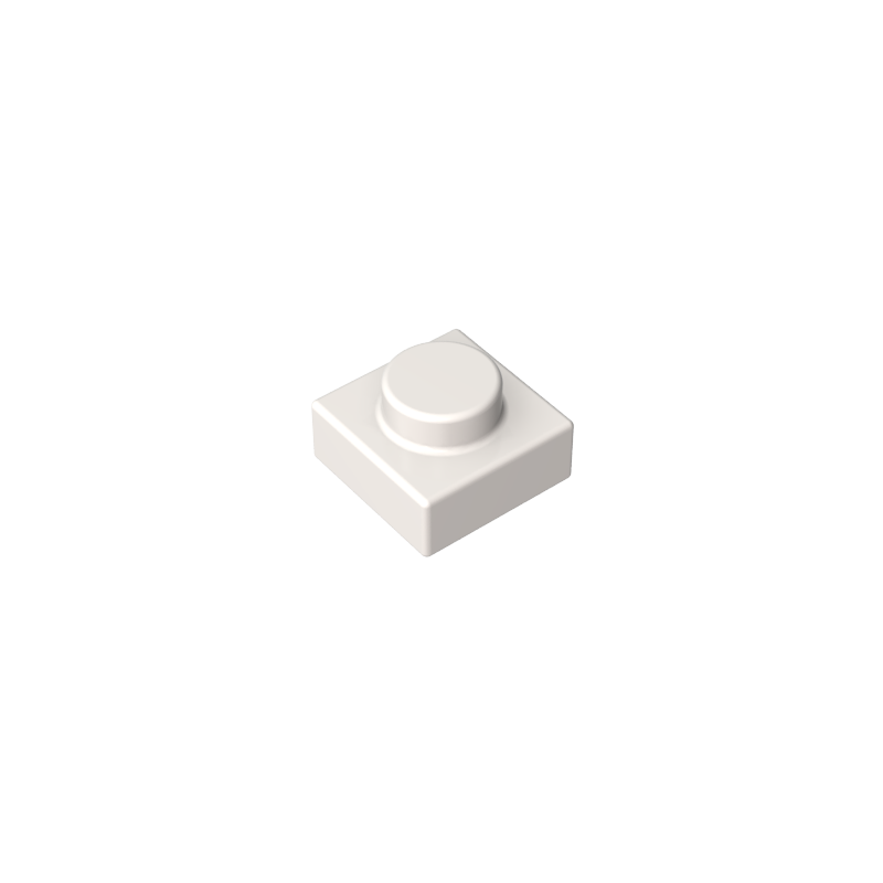 1x1 White standard studded plate reference; one example piece