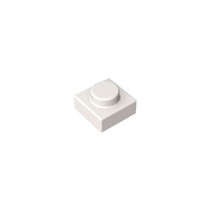 1x1 White standard studded plate reference; one example piece