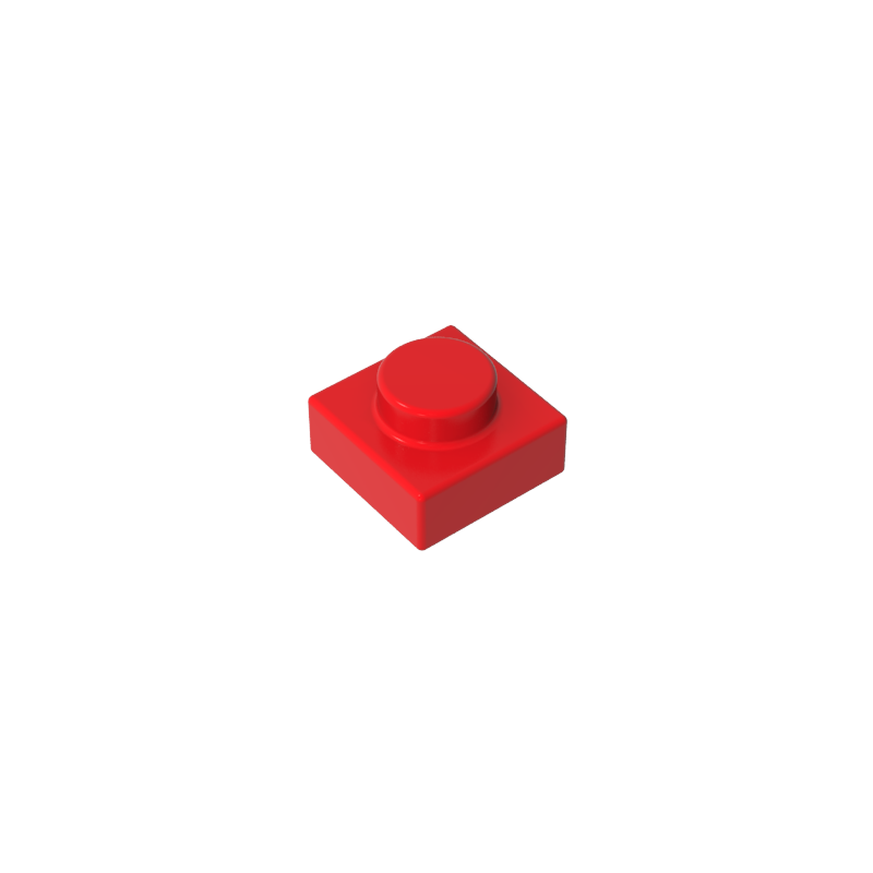 1x1 Red standard studded plate reference; one example piece