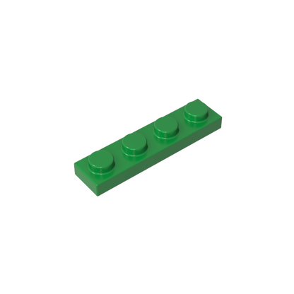 1x4 Green standard studded plate reference; one example piece