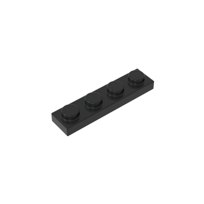 1x4 Black standard studded plate reference; one example piece