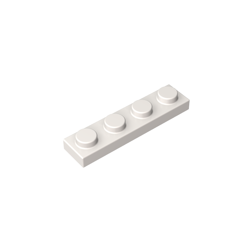1x4 White standard studded plate reference; one example piece