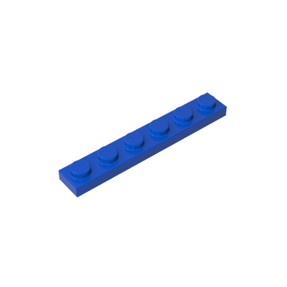 1x6 Blue standard studded plate reference; one example piece