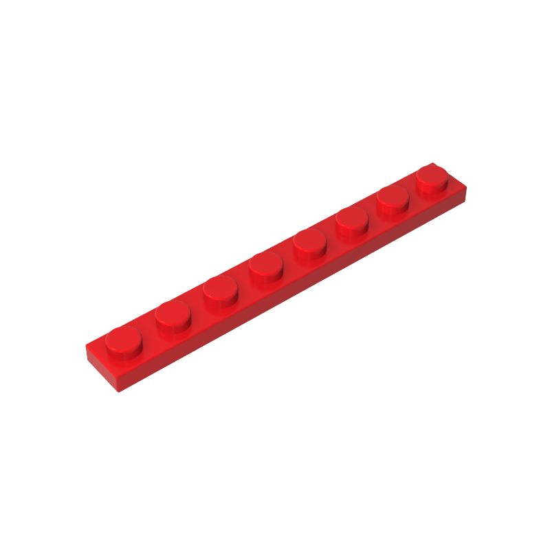 1x8 Red standard studded plate reference; one example piece