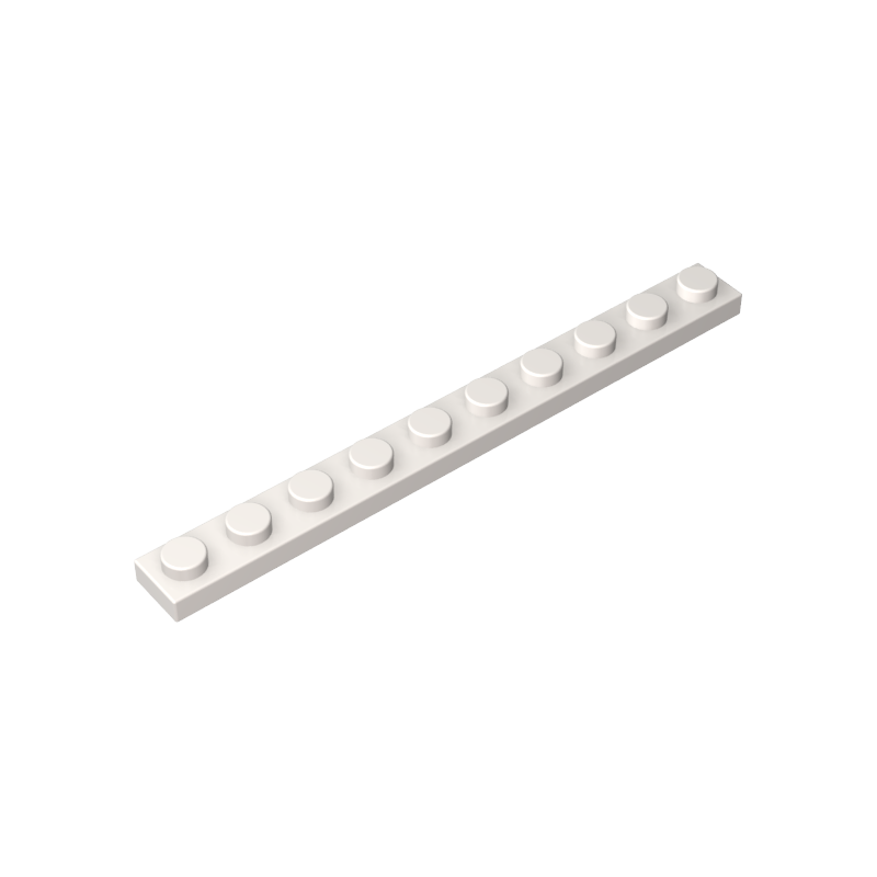 1x10 White standard studded plate reference; one example piece