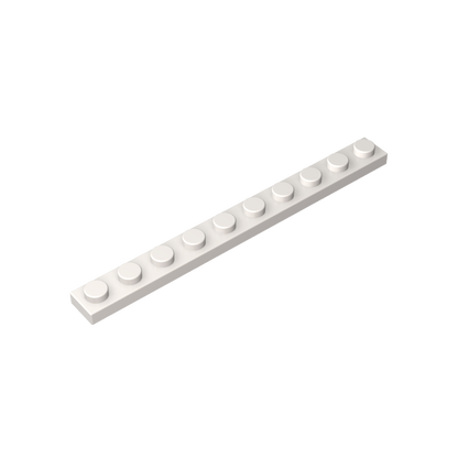 1x10 White standard studded plate reference; one example piece