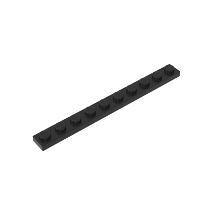 1x10 Black standard studded plate reference; one example piece