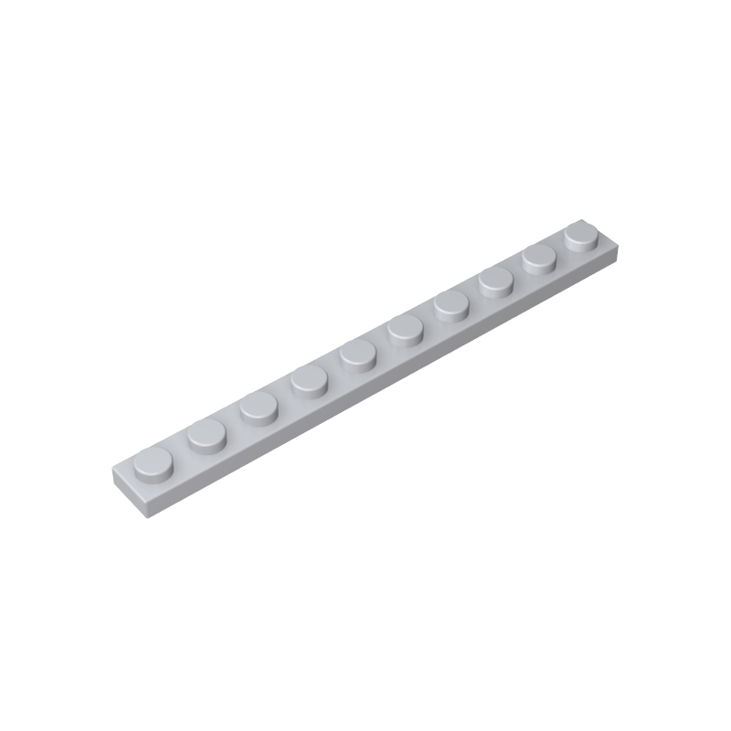 1x10 Grey standard studded plate reference; one example piece