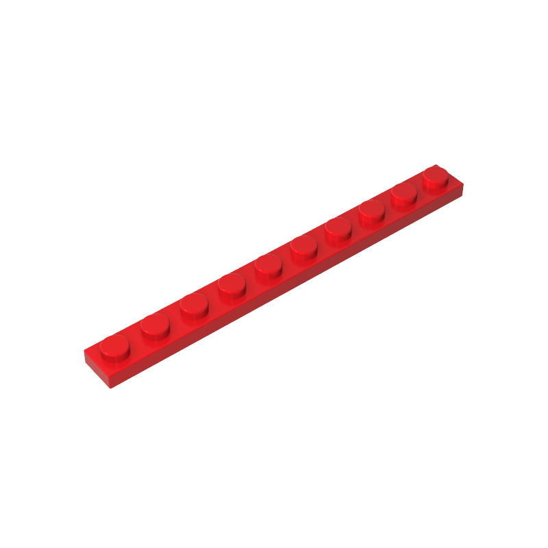 1x10 Red standard studded plate reference; one example piece
