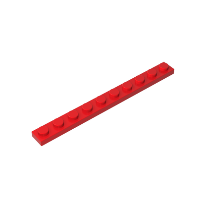 1x10 Red standard studded plate reference; one example piece