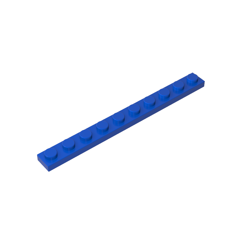 1x10 Blue standard studded plate reference; one example piece
