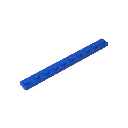 1x10 Blue standard studded plate reference; one example piece