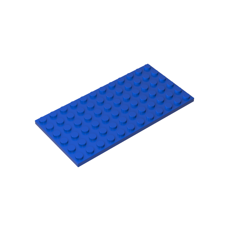 6x12 Blue standard studded plate reference; one example piece