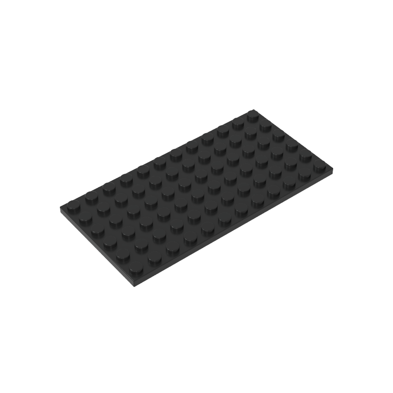 6x12 Black standard studded plate reference; one example piece