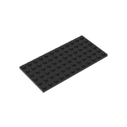 6x12 Black standard studded plate reference; one example piece