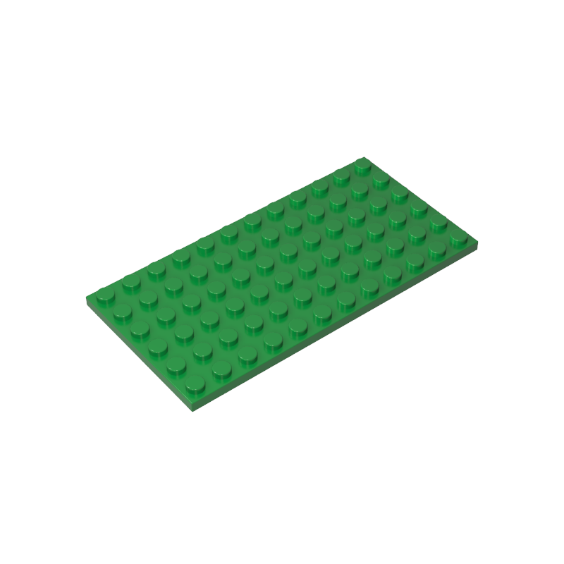 6x12 Green standard studded plate reference; one example piece