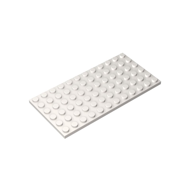 6x12 White standard studded plate reference; one example piece