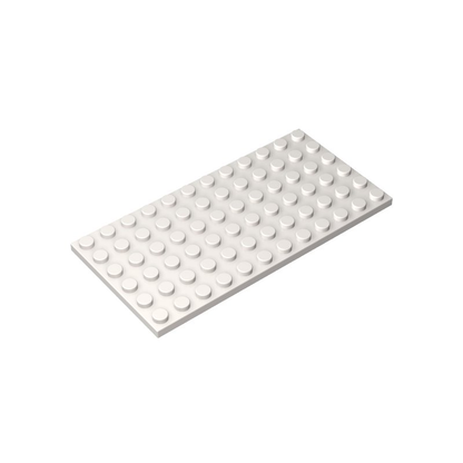 6x12 White standard studded plate reference; one example piece