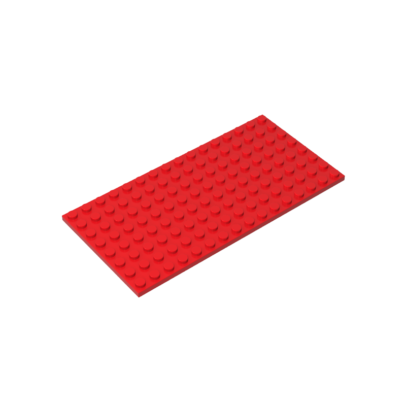 8x16 Red standard studded plate reference; one example piece