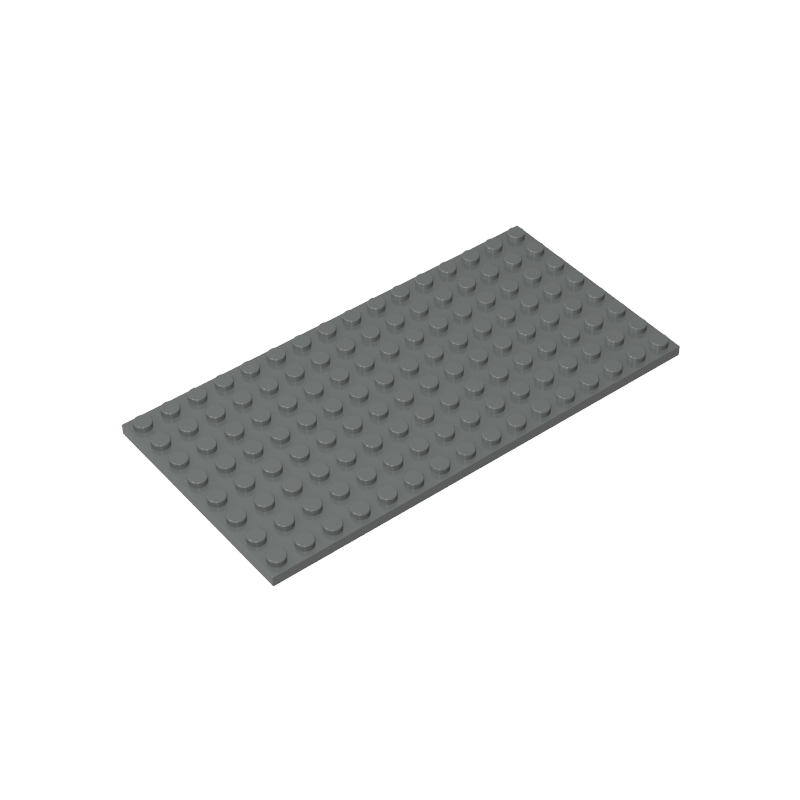 8x16 Dark Grey standard studded plate reference; one example piece
