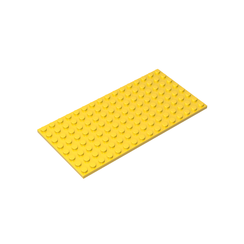 8x16 Yellow standard studded plate reference; one example piece