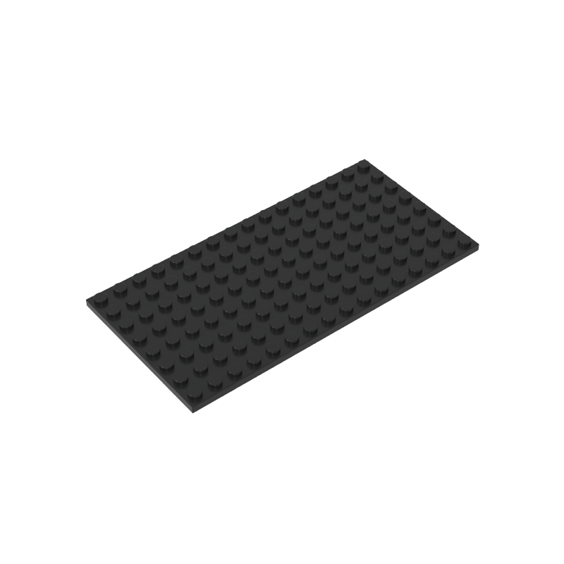8x16 Black standard studded plate reference; one example piece