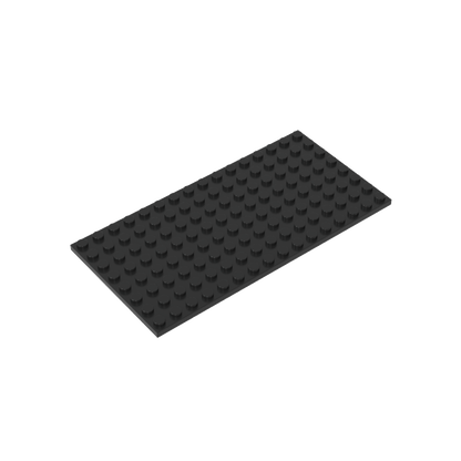 8x16 Black standard studded plate reference; one example piece