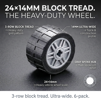 Minifigure Wheels 24x14mm