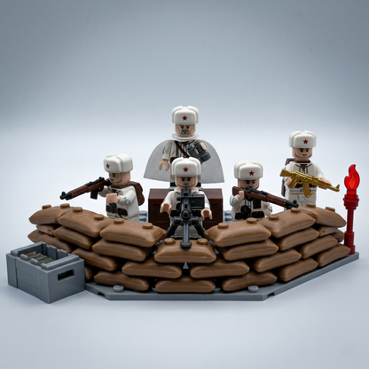 WW2 Soviet Winter Minifigures Set — 12 Soldiers