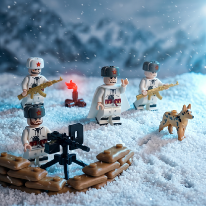 WW2 Soviet Winter Minifigures Set – 12 Soldiers