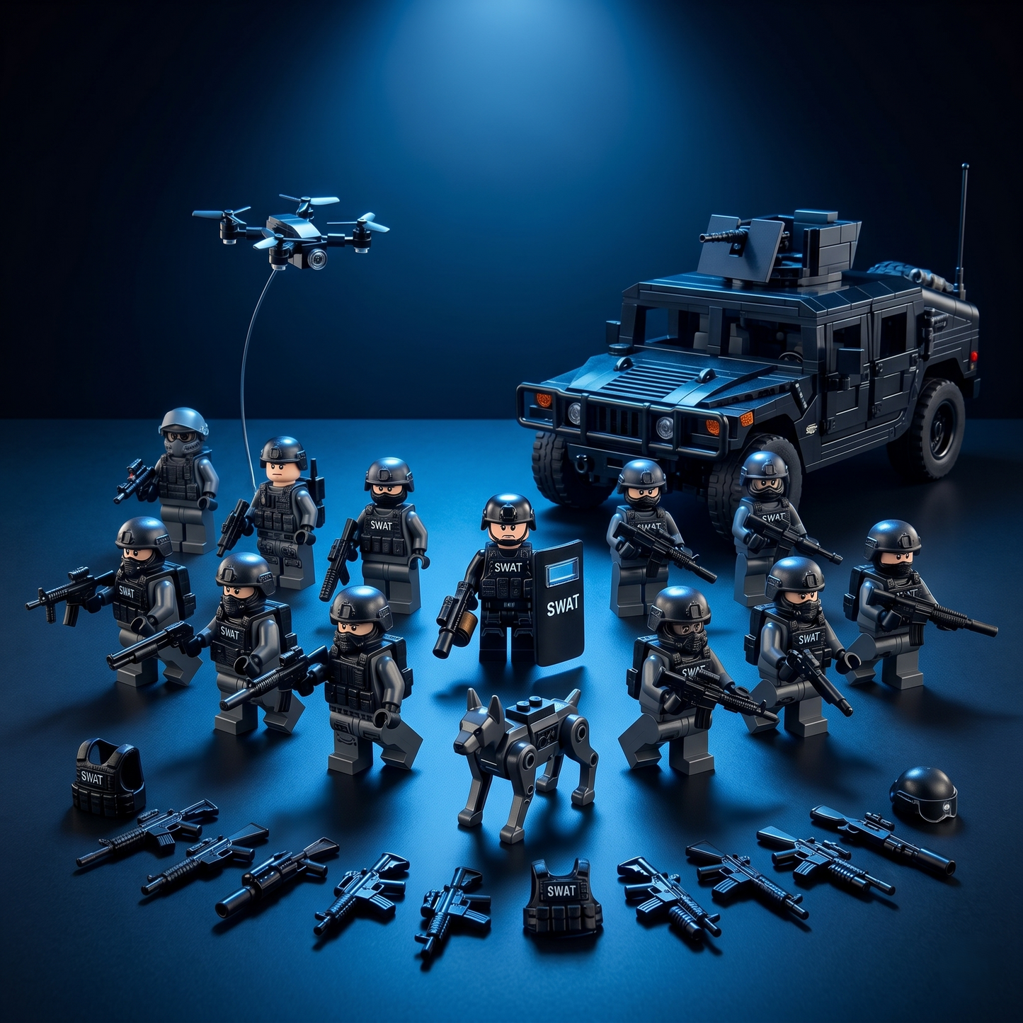 Police Minifigures Set — 12 Soldiers