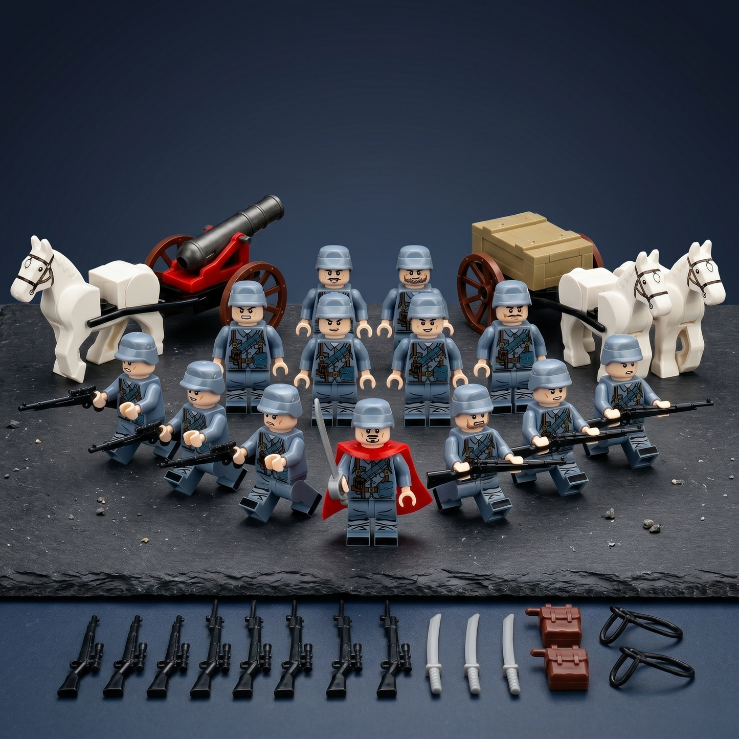 Chinese Republican Army Minifigures Set — 12 Soldiers