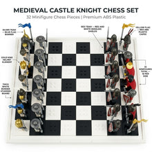 Knights Battle Chess Set - White vs Red Minifigure Armies