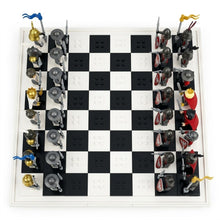Knights Battle Chess Set - White vs Red Minifigure Armies