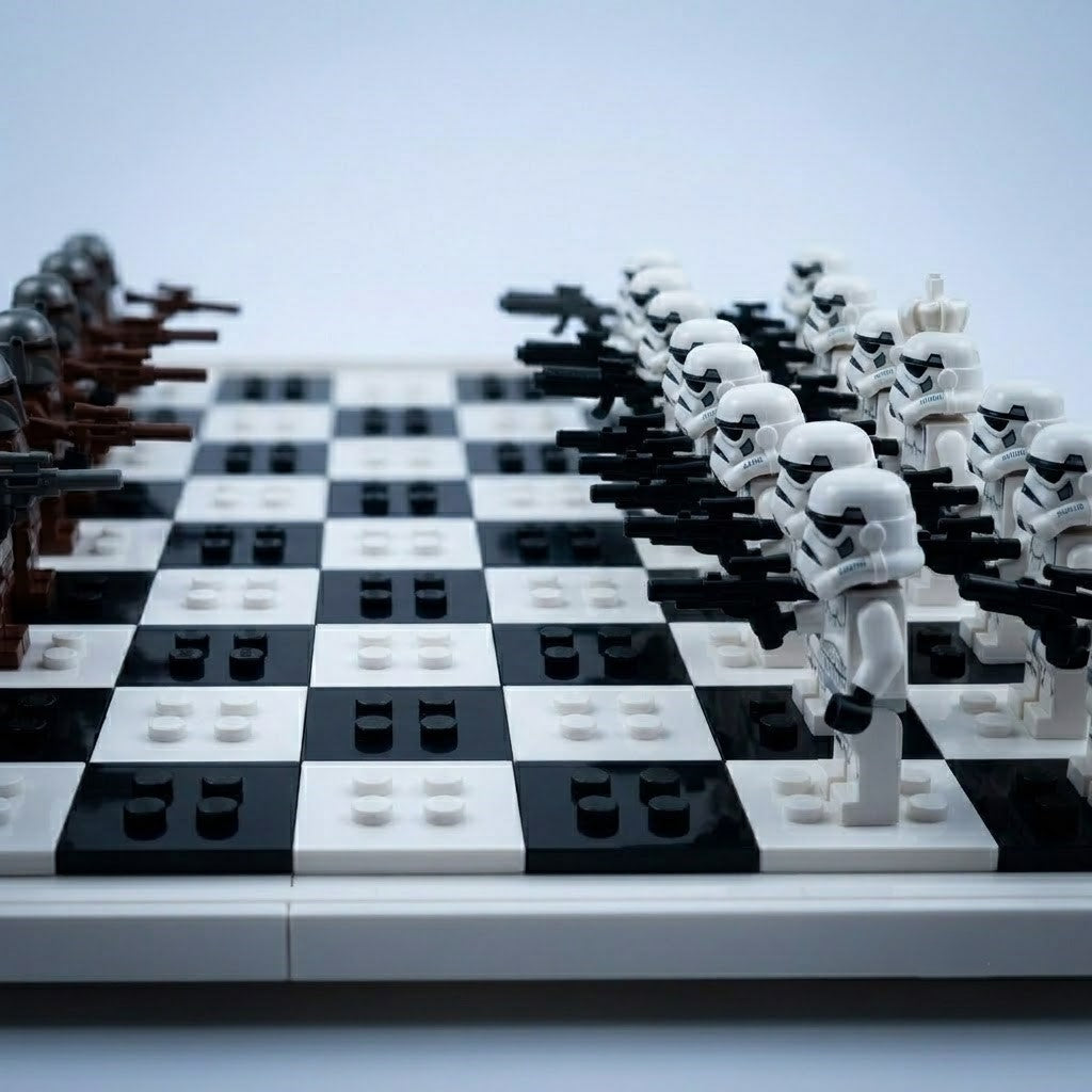 Galactic Trooper Battle Chess Set - Two Minifigure Armies with Buildable Board