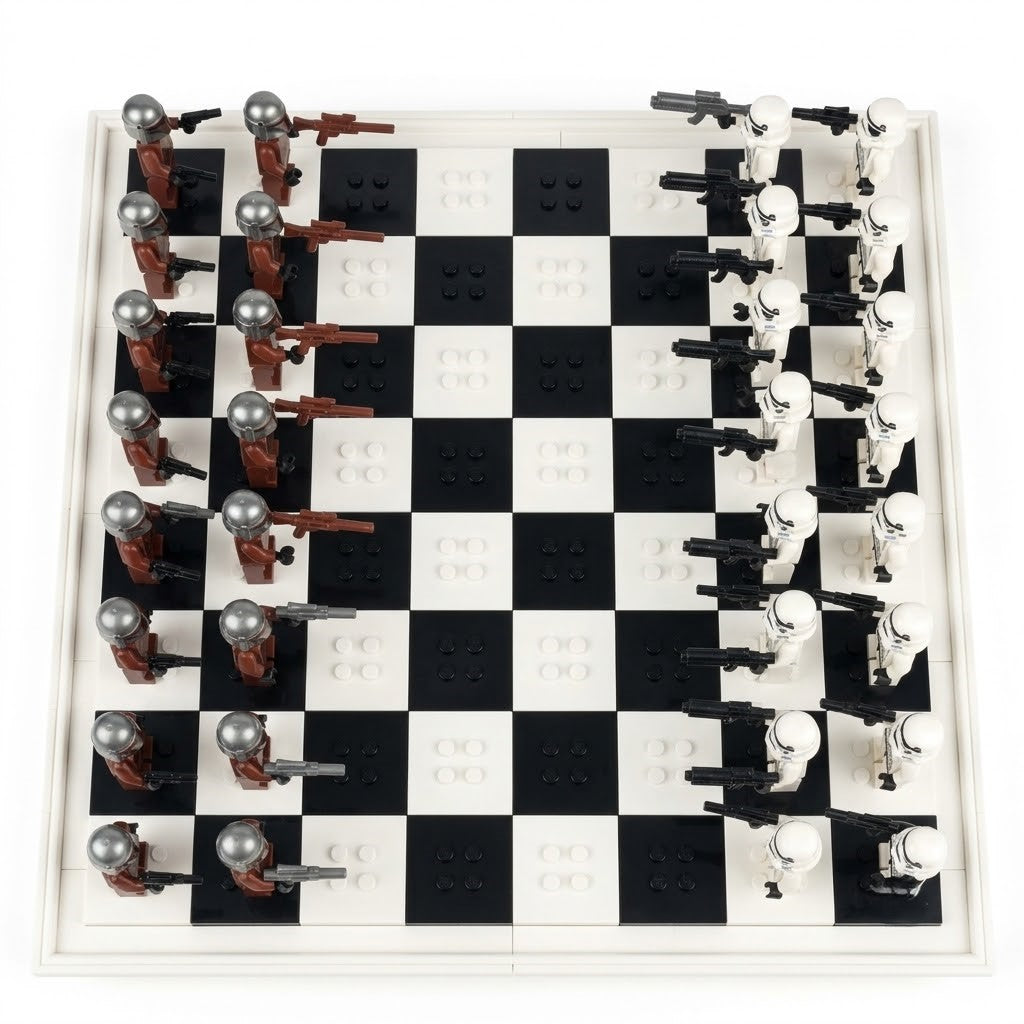 Galactic Trooper Battle Chess Set - Two Minifigure Armies with Buildable Board