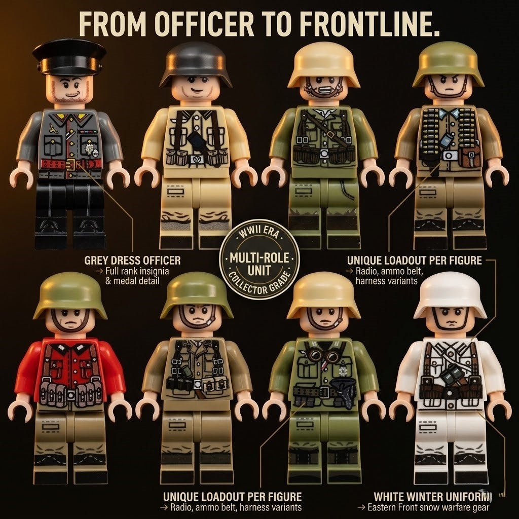 WWII German Army Minifigures 8-Pack