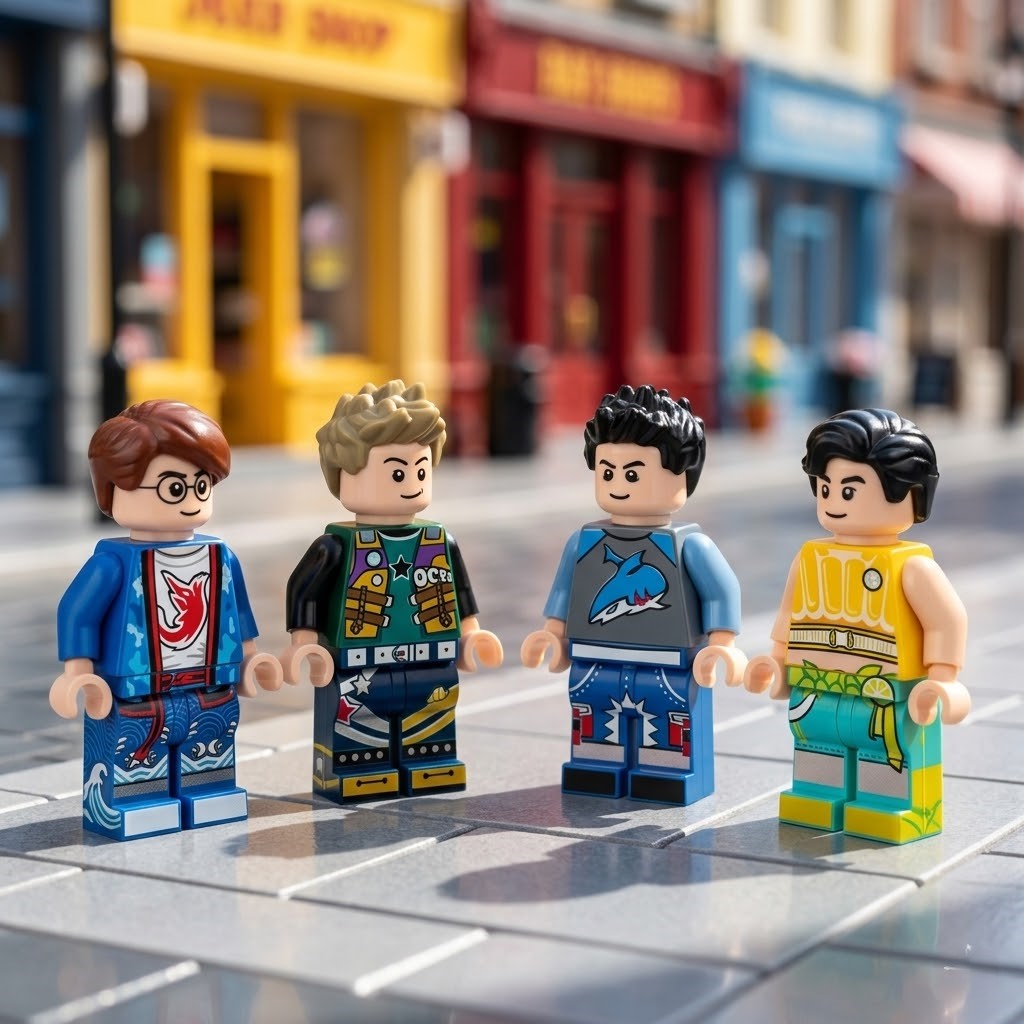 Urban Style Fashion Series Collectible Minifigure Collection — 8 Unique Characters with Full-Body Printed Contemporary Outfits, Zero Repeats
