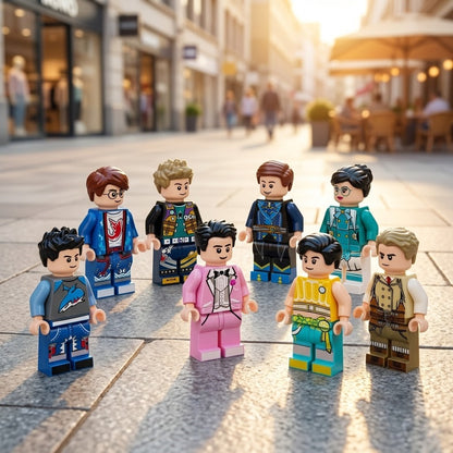 Urban Style Fashion Series Collectible Minifigure Collection — 8 Unique Characters with Full-Body Printed Contemporary Outfits, Zero Repeats