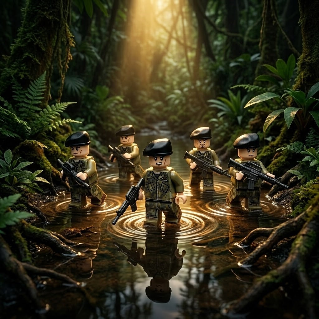 Woodland Camo Beret Soldier 12-Pack