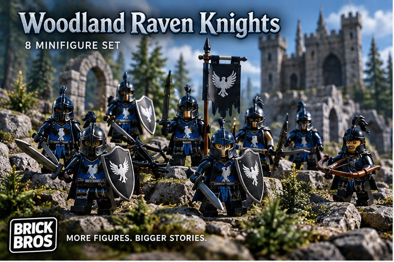 Woodland Raven Knights action scene; scenery not included.