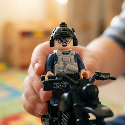 SWAT Squad 12-Figure Mega Set + Motorcycle