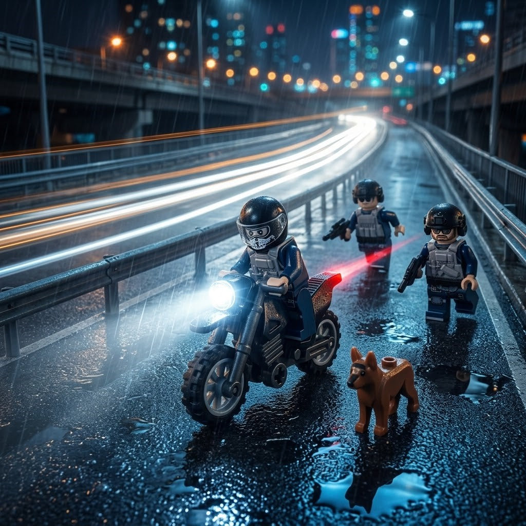 SWAT Squad 12-Figure Mega Set + Motorcycle
