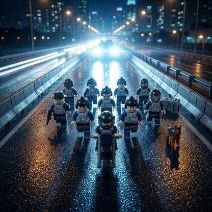 SWAT Squad 12-Figure Mega Set + Motorcycle