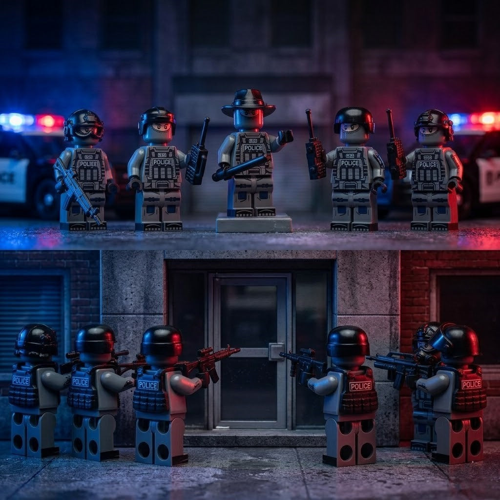 12 Grey POLICE Tactical Set