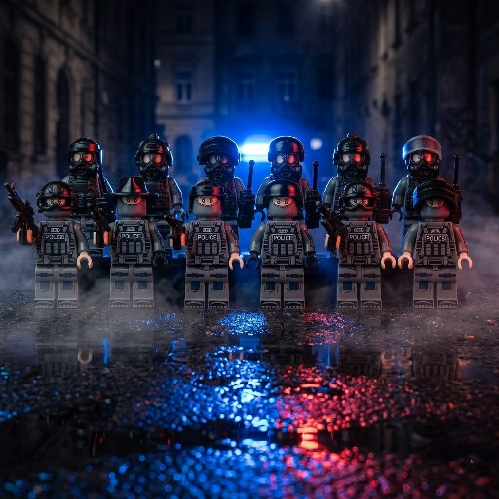12 Grey POLICE Tactical Set