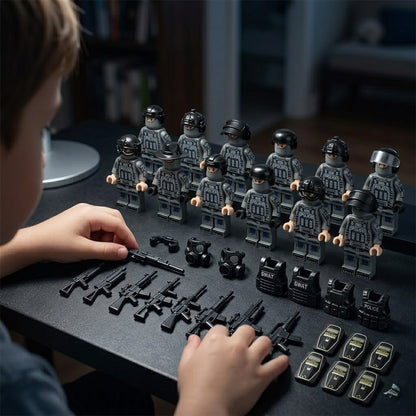 12 Grey POLICE Tactical Set