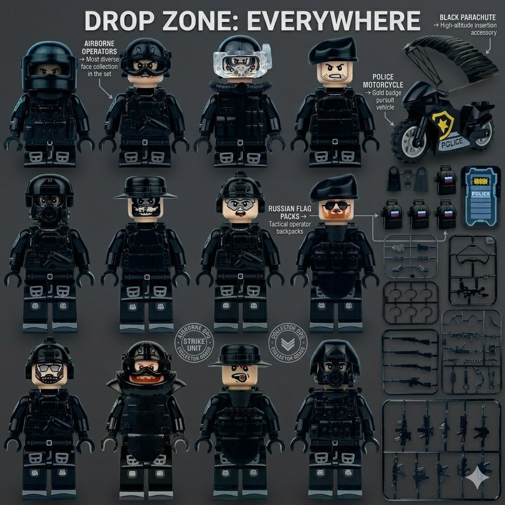 SWAT Special Forces Minifigure Squad