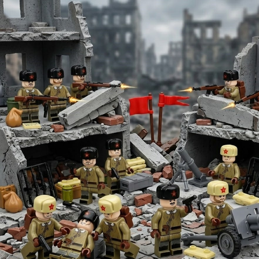 Soviet WWII Infantry Collectible Minifigure Collection